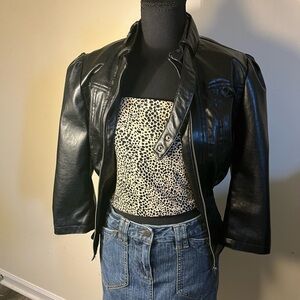 Poetry Black Faux Leather Jacket